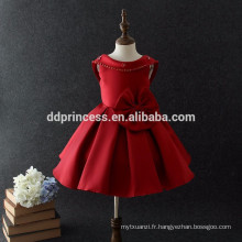 Tache rouge de haute qualité hors-épaule bébé fille élégante soirée princesse robes pour la fête